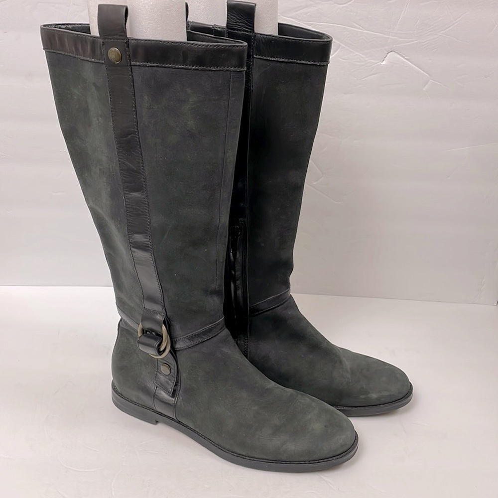 Nike Air X Cole Haan black leather riding boot with inside zipper size 8b
